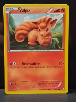 Pokemon TCG Vulpix Legendary Treasures 20/113 Regular Common Moderate Condition - Image 1