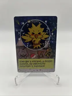 Pokiebubies 1st Edition Fan Art Chef Ken Lee Zapie #55 Zapdos V2 Holo Pokemon - Image 1