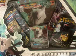 Teams Up Pokemon TCG Sun & Moon Alolan Marowak GX Box FACTORY SEALED!! A - Image 1