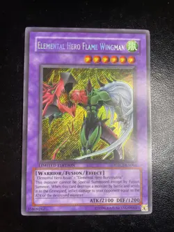 ELEMENTAL HERO FLAME WINGMAN - EHC1-EN004 - Secret Rare - Limited Edition - (LP) - Image 1
