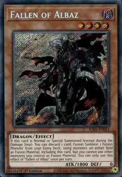 Fallen of Albaz 1st Ed Secret Rare RA01-EN021 Yu-Gi-Oh! - Image 1