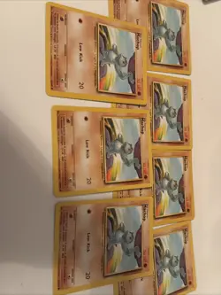 Pokemon Machop Base Set Rare Vintage Card #52/102 Lot of 7!! - Image 2