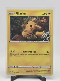 Pikachu SWSH153 Sword & Shield Ultra Rare Holo Promo Pokemon Card * New * - Image 1