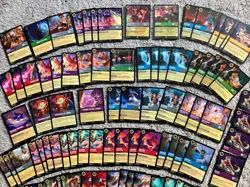 Disney Lorcana Aladdin Theme Lot 2 Legendaries 28 rares 13 super rares 154 cards - Image 2