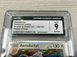 ERROR Partial Crimp Aerodactyl pokemon card graded Cgc Mint 9 - Image 4
