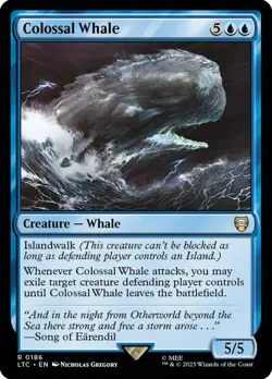 MTG Colossal Whale - The Lord of the Rings Commander #186 - Image 1