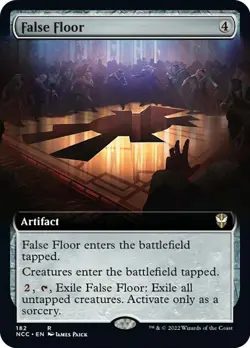 MTG False Floor Extended Art - Streets of New Capenna Commander #182 - Image 1