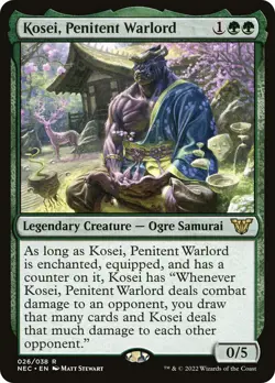 MTG Kosei, Penitent Warlord - Kamigawa: Neon Dynasty Commander #026 - Image 1
