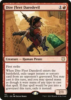 MTG Dire Fleet Daredevil - Adventures in the Forgotten Realms Commander #121 - Image 1