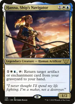 MTG Hanna, Ship's Navigator - Kamigawa: Neon Dynasty Commander #139 - Image 1