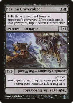 MTG Nezumi Graverobber Nighteyes the Desecrator - Commander 2011 #092 - Image 1