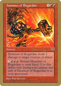 MTG Hammer of Bogardan 1998 Ben Rubin Not Tournament Legal - World Championship - Image 1