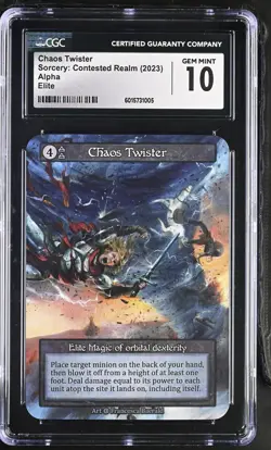 Sorcery Contested Realm Alpha Elite - Chaos Twister - CGC Gem Mint 10 - Image 1