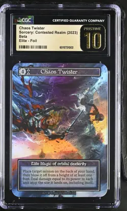 Sorcery Contested Realm Beta Elite - Chaos Twister Foil - CGC Pristine 10 - Image 1