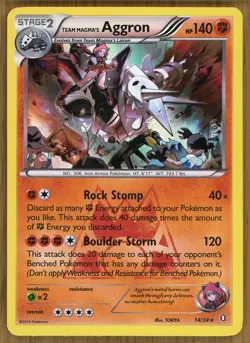 Team Magma's Aggron 14/34 ~ Rare Holo ~ Double Crisis ~ NM/Mint!! - Image 1