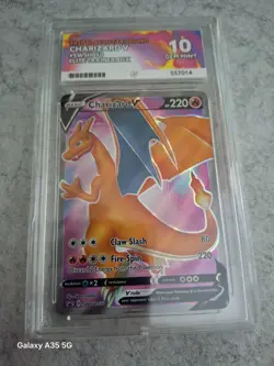 Pokemon TCG Charizard V SWSH050 Black Star Promo Ace Gem Mint 10 Promo Ace 10 - Image 1