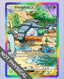 Pokemon TCG POCKET - Donphan Rainbow Rare 2⭐, Wisdom of Sea and Sky, English - Image 1