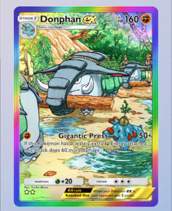 Pokemon TCG POCKET - Donphan Rainbow Rare 2⭐, Wisdom of Sea and Sky, English - Image 3
