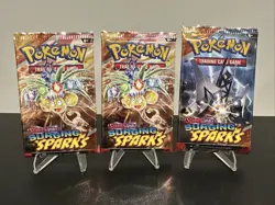 Pokemon TCG Surging Sparks - Lot of 3 factory sealed new booster packs - Image 1
