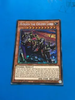 YUGIOH Platinum Secret Rare Eldlich The Golden Lord RA01-EN019 1st Edition - Image 1