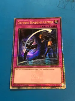 YUGIOH Quarter Century Rare Different Dimension Ground RA04-EN101 1st Edition - Image 1