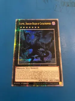 YUGIOH Quarter Century Rare Eclipse, Dragon Ruler Of Catastrophes ALIN-EN048 1st - Image 1