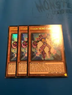 YUGIOH 3x Ultra Rare Vision Hero Faris GFP2-EN059/RA01-EN004 1st Edition - Image 1