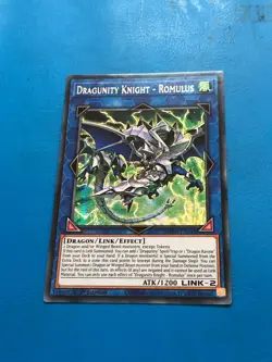 YUGIOH Secret Rare Dragunity Knight - Romulus MP20-EN145 1st Edition - Image 1