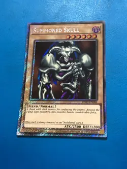 YUGIOH Platinum Secret Rare Summoned Skull RA03-EN086 1st Edition - Image 1