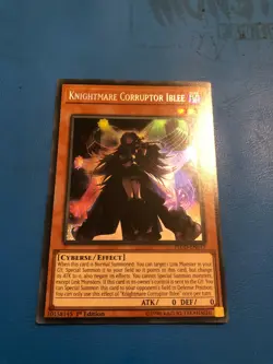 YUGIOH Secret Rare Knightmare Corruptor Iblee FLOD-EN017 1st Edition - Image 1