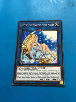YUGIOH Secret Rare Artemis, The Magistus Moon Maiden BLCR-EN095/RA01-EN049 1st - Image 1