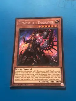 YUGIOH Secret Rare Fiendsmith Engraver INFO-EN017 1st Edition - Image 1