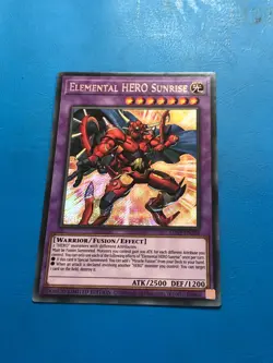 YUGIOH Secret Rare Elemental Hero Sunrise LDS3-EN104 - Image 1