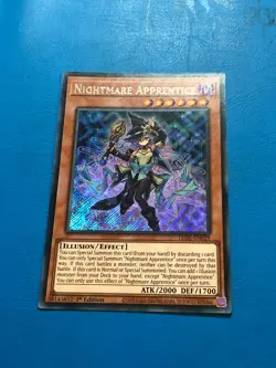YUGIOH Secret Rare Nightmare Apprentice LEDE-EN029 1st Edition - Image 1