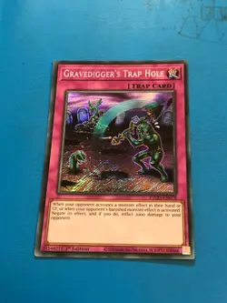 YUGIOH Secret Rare Gravedigger's Trap Hole ETCO-EN078 1st Edition - Image 1