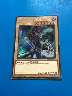 YUGIOH Secret Rare Dark Magician CT14-EN001 PLAYED - Image 1