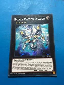 YUGIOH Secret Rare Galaxy Photon Dragon MP24-EN070 1st Edition - Image 1
