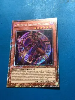 YUGIOH Platinum Secret Rare Apprentice Illusion Magician RA04-EN023 1st Edition - Image 1