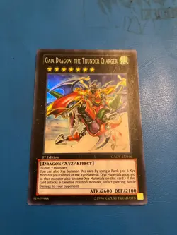YUGIOH Super Rare Gaia Dragon, The Thunder Charger GAOV-EN046 1st Edition - Image 1