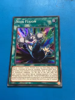 YUGIOH Super Rare Neos Fusion SAST-EN060 1st Edition - Image 1