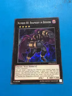 YUGIOH Super Rare Number 80: Rhapsody In Berserk AP06-EN010 - Image 1