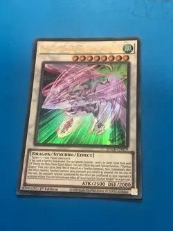 YUGIOH Ultra Rare Accel Synchron Stardust Dragon MAZE-EN019 1st Edition - Image 1