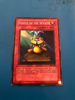 YUGIOH Super Rare Statue Of The Wicked PGD-046 - Image 1