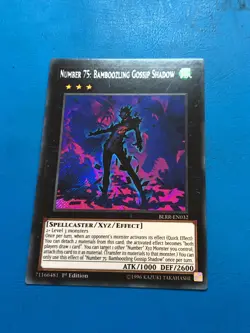 YUGIOH Secret Rare Number 75: Bamboozling Gossip Shadow BLRR-EN032 1st Edition - Image 1