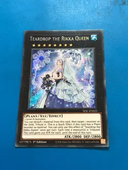 YUGIOH Secret Rare Teardrop The Rikka Queen SESL-EN022 1st Edition - Image 1
