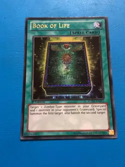 YUGIOH Ultra Rare Book Of Life LCJW-EN211 1st Edition - Image 1