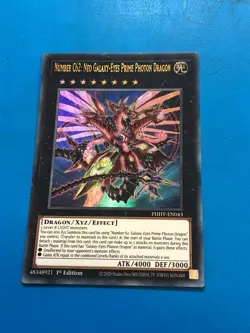 YUGIOH Ultra Rare Number C62: Neo Galaxy-Eyes Prime Photon Dragon PHHY-EN043 1st - Image 1