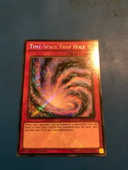 YUGIOH Secret Rare Time-Space Trap Hole MP15-EN119/DUEA-EN079 1st Edition - Image 1