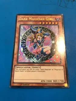 YUGIOH Ultra Rare Dark Magician Girl YGLD-ENB03 1st Edition PLAYED - Image 1