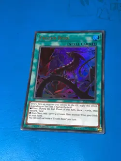 YUGIOH Ultra Rare Frozen Rose LED4-EN026 1st Edition PLAYED - Image 1